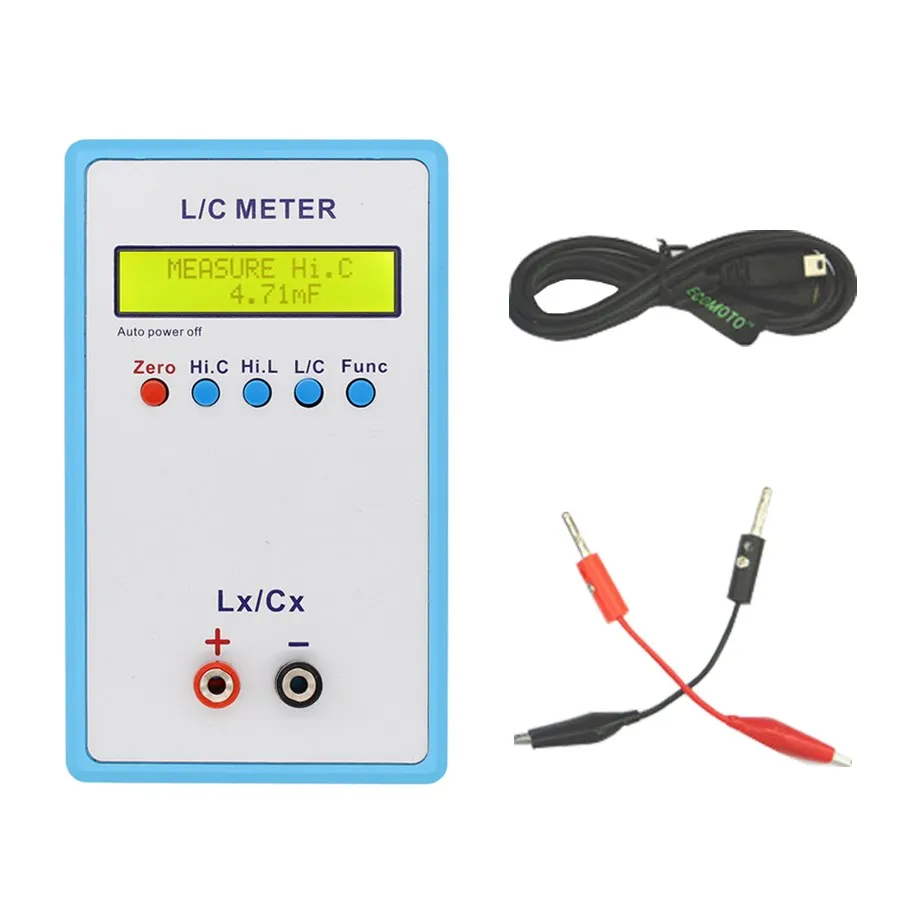 JUNTEK LC-200A Handheld Inductor&Capacitor Digital LCD Capacitance Inductance Meter LC Meter 1pF-100mF 1uH-100H