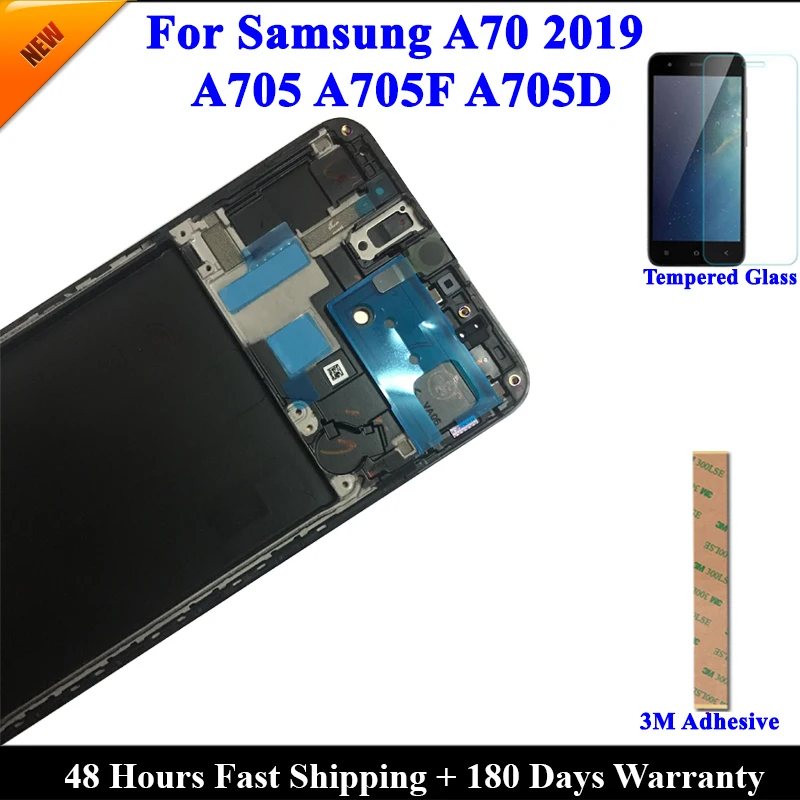 6.5\' AMOMLED OLED  LCD  For Samsung A70 2019 A705 LCD A70 lcd For Samsung A70 A705 LCD Screen Touch Digitizer Assembly