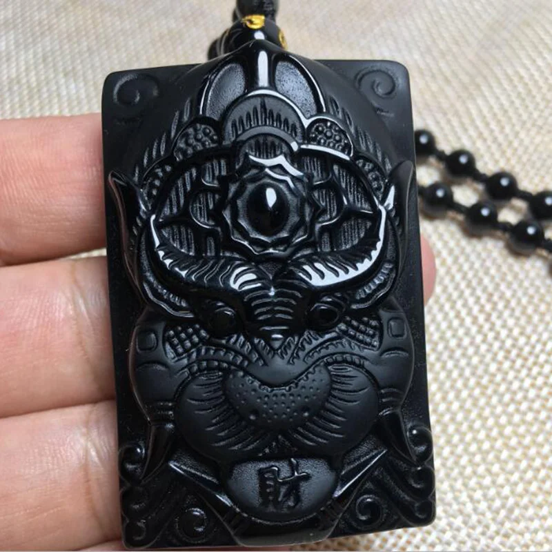 

Natural Obsidian Domineering Pi xiu Pendants Jewelry Fine Jewelry Lucky Exorcise evil spirits Amulet Pendant Jewelry