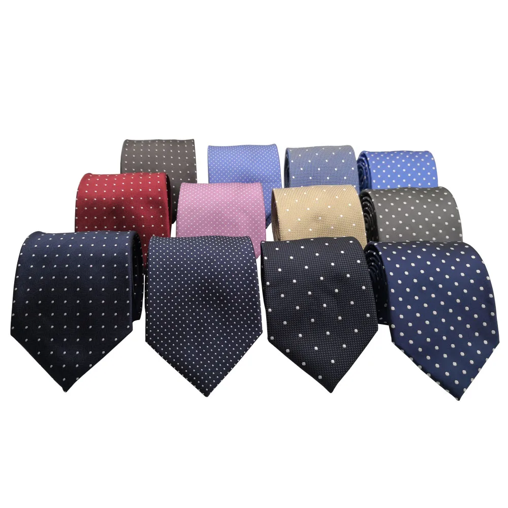 HUISHI 8cm Dot Krawatten Dünne Mode-Business Männer Polyester Mikrofaser Neck Krawatte Polka Überprüfen Männer Neckie Für Herren Hochzeit