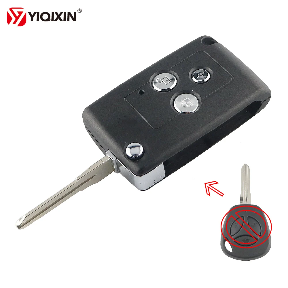 YIQIXIN 3 Button Flip Modified Car Key Remote Replacement Shell For Lada Priora Niva Vaz Granta Samara 2108 Xray