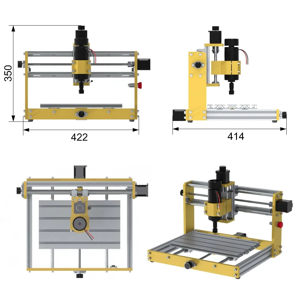 CNC 3018 Plus Metal Router Nema17/23 Stepper 52mm Spindle CNC Wood Router,Pcb Milling Machine,Craved On Metal