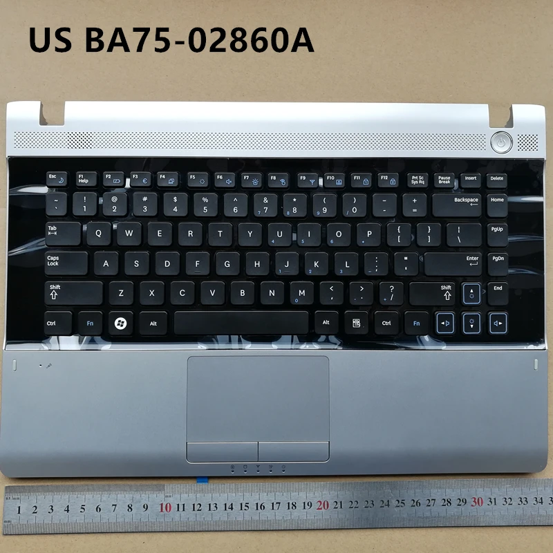 Imagem -02 - Teclado para Laptop Brasil Latina us com Touchpad e Descanso para Palmdescanso para Samsung Rv410 Rv411 Rv413 Rv420 E3420 E3415