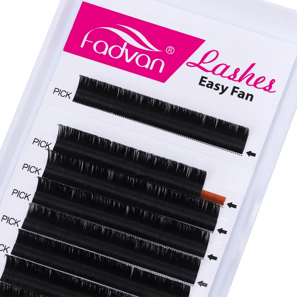 3 Cases/Set Factory Price Easy Fan Volume False Eyelash Extensions C D Curl Natural Blooming Eye Lashes for Building