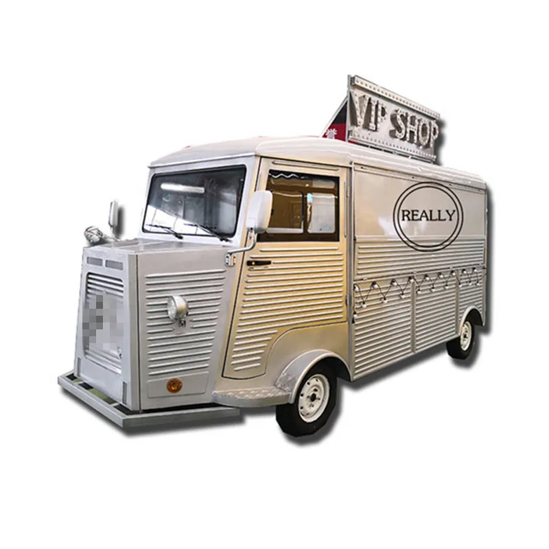 Carrito eléctrico Vintage para venta de comida, remolque móvil para el mercado europeo, novedad