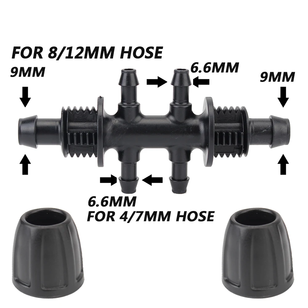 10/20/50Pcs Irrigation Adapter for 4/7mm and 8/12mm Hose Micro Hose Connector Joint Misting Watering Kits Tubing Connector