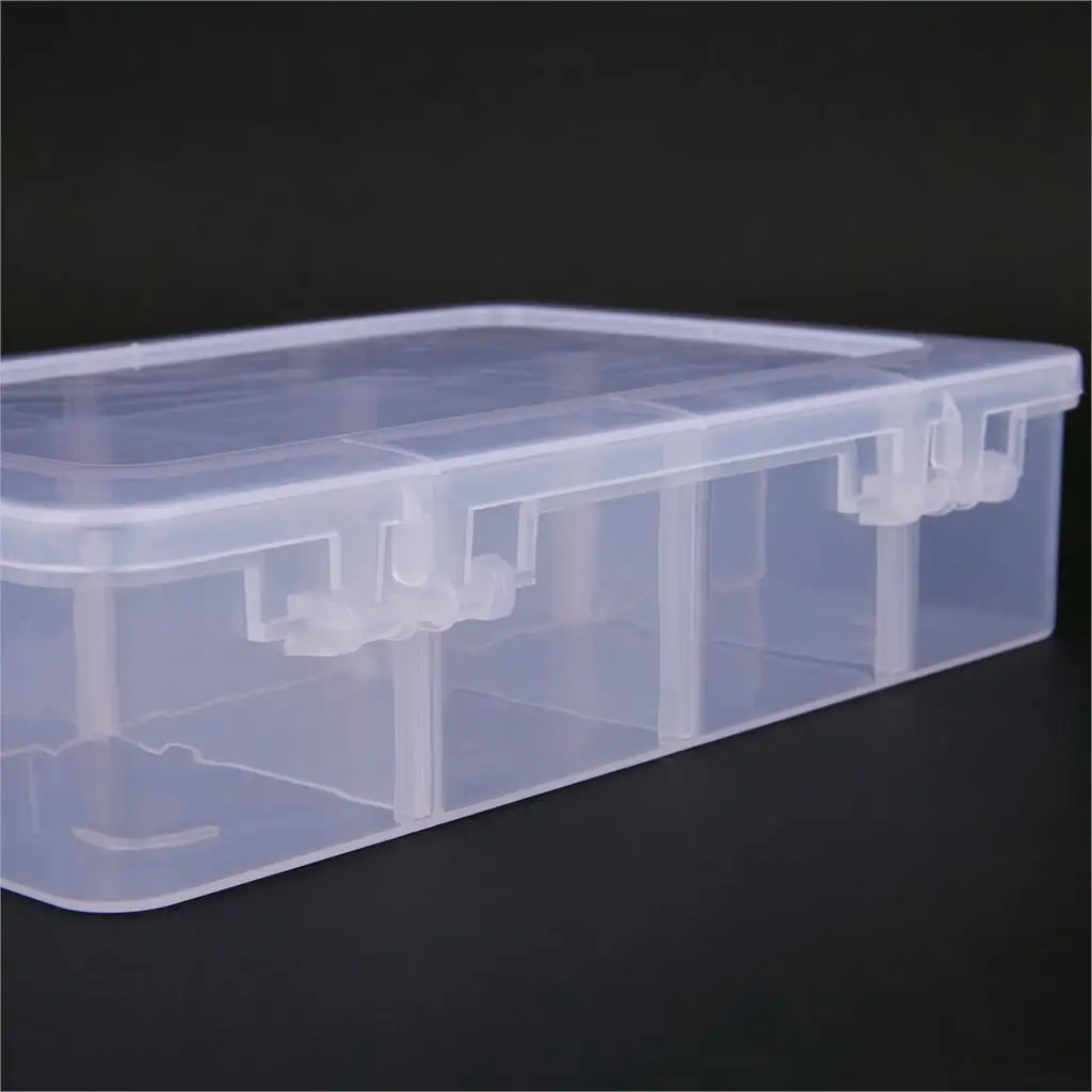 Adjustable 8 Grids Compartment Plastic Storage Box Jewelry Earring Bead Screw Holder Case Display Organizer Container