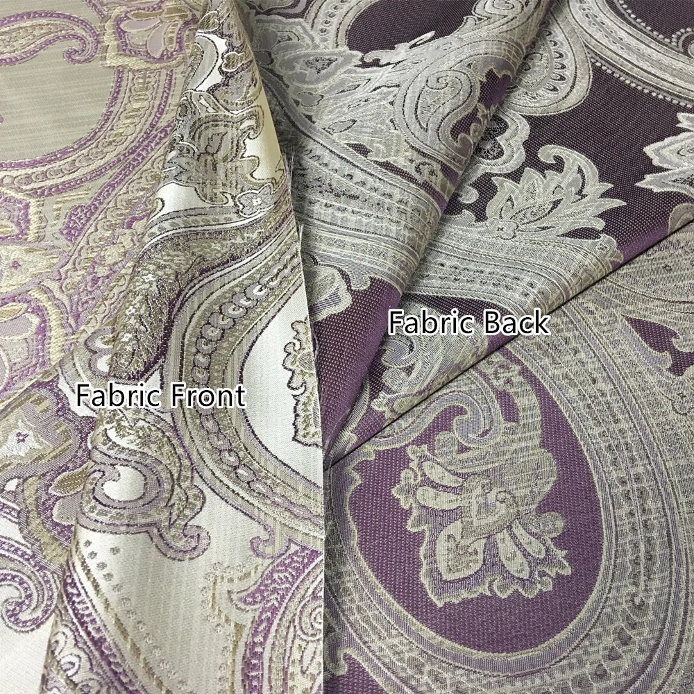 Vintage Paisley Jacquard tessuto marrone viola tappezzeria divano panno mobili biancheria da letto interno poltrona tessuto 140cm confezione da 1