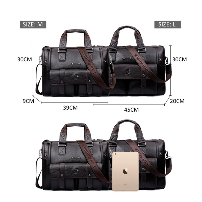 Men Leather Black Briefcase Business Handbag Messenger Bags Male Vintage Shoulder Bag Men\'s Large Laptop Travel Bags