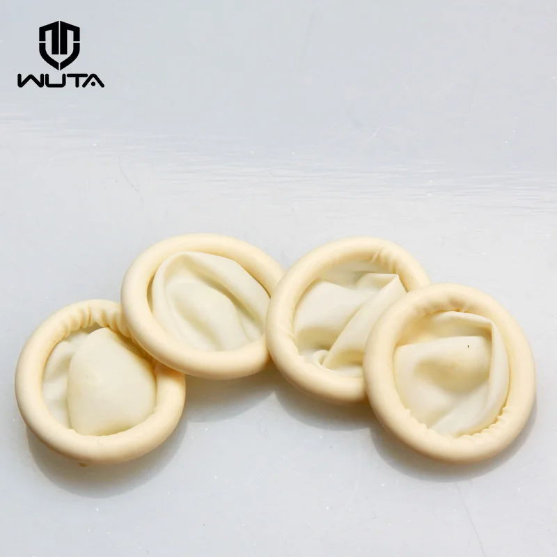 WUTA 32pcs 100% Natural Latex Finger Cots Craft Disposable Rubber Fingertip Nail Protection Cover Gloves Leather Sewing Easy