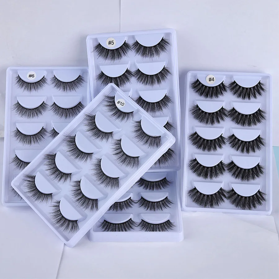 20Pairs Thick Faux 3D Mink Lashes Natural Long False Eyelashes Dramatic Fake Cils Makeup Handmade Eyelash Extension maquiagem