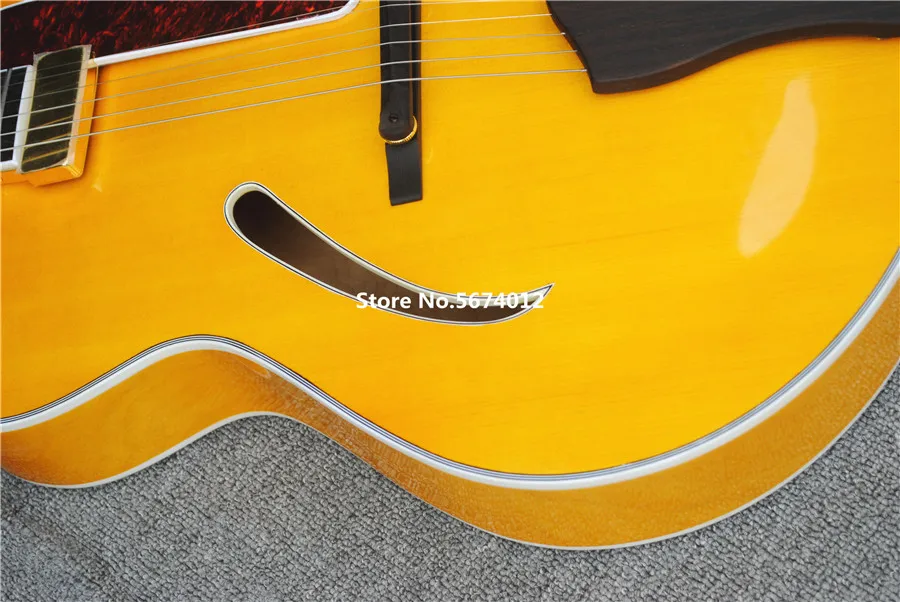 High quality customized version of the yellow electric box guitar double hole drum gold accessories free shipping