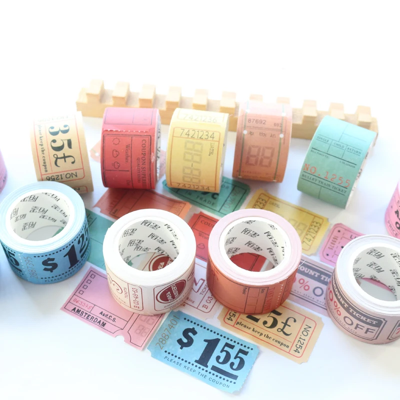 Domikee Classic vintage decorative DIY scrapbooking washi tapes person diary journal planner and notebook stickers masking tape