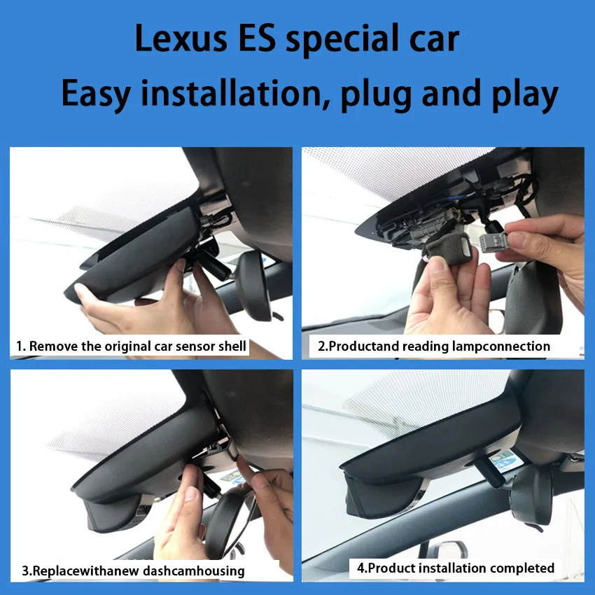 2K 1600P Easy to install For Lexus ES ES300H ES200 ES250 GS200H / GS200T F SPORT GS300H Car DVR Wifi Video Recorder Dash Camera