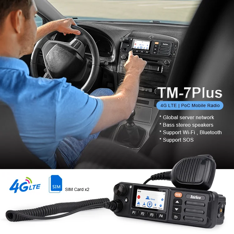 Inrico Accessories forTM-7plus Walkie Talkie SOS Mobile Radio PTT Car Radio Touch Screen Walkie Talkie