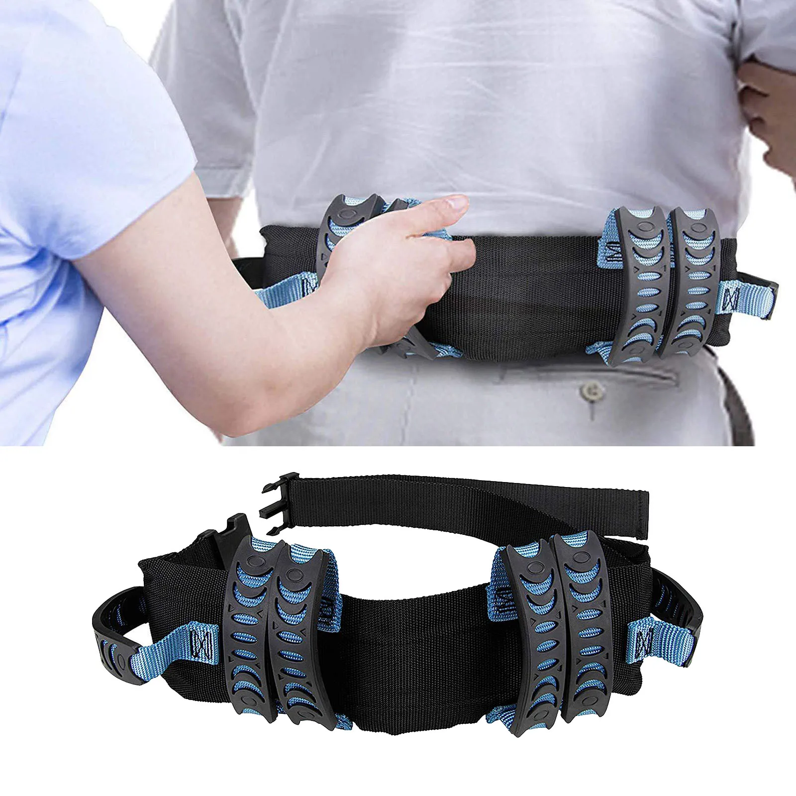 Safety Transfer Gait Belt Quick Release Buckle for Patient Care Elderly Blue Walking Nursing Assist Straps Safety Gait Handles