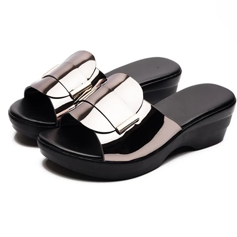 Women\'s Slippers Sandals Summer 4.5cm High Heels Women Shoes Woman Slippers Summer Sandals Casual Shoes