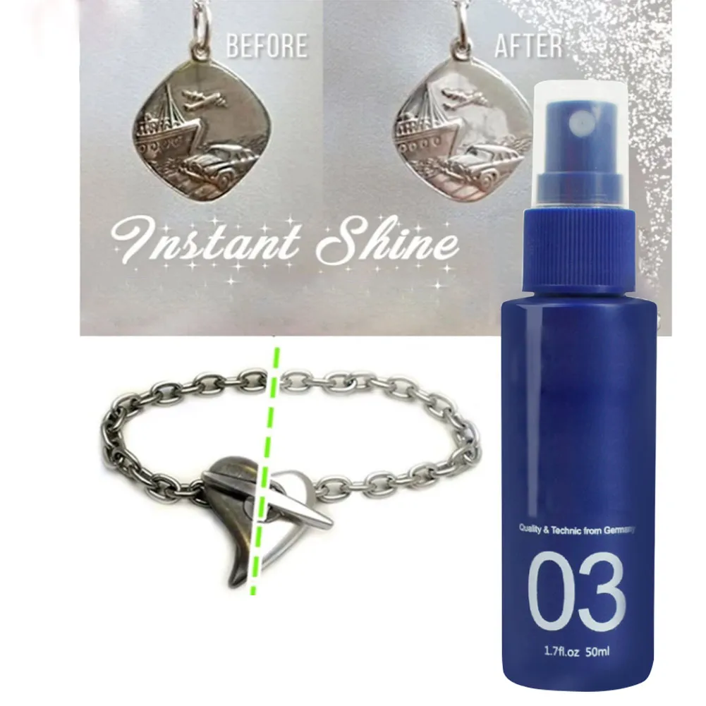 New-coming Instant Shine Jewelry Accessories Spray Agent Tool 50ml 100ml Jewelry Cleaner Dropship