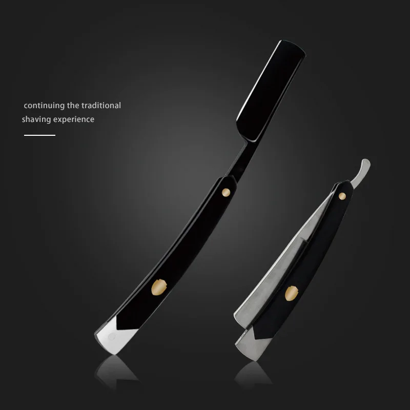 4pcs/set Japan Stainless Steel Straight Razor Kit Sandalwood Handle Baber Manual Shaver Set Leather Bag Knife Cloth Wax G1229