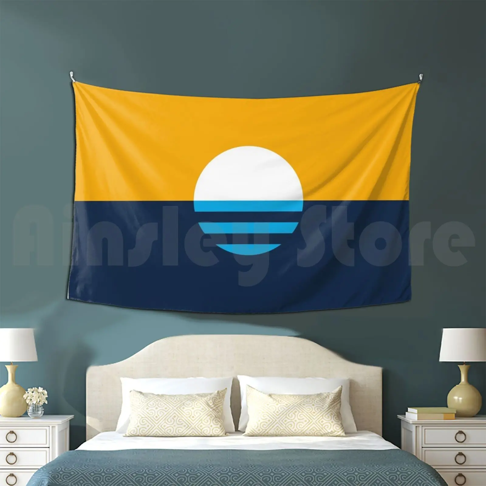 People's Flag Tapestry Living Room Bedroom Wisconsin Third Coast Cream City Brewers