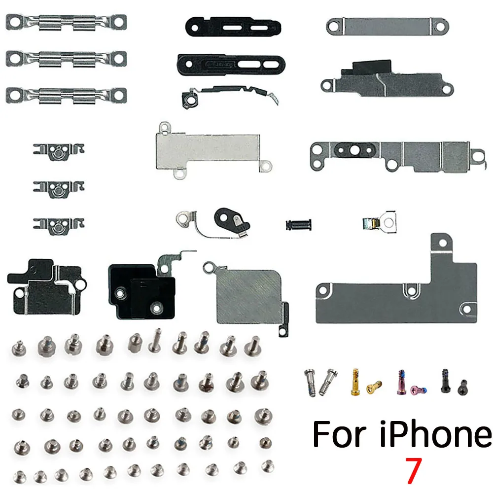 Full Set Inner Accessories For iPhone 6 6s 6P 7P 8P X XS 11 Pro Max Metal Parts Holder Bracket Shield Plate With Full Screws Set