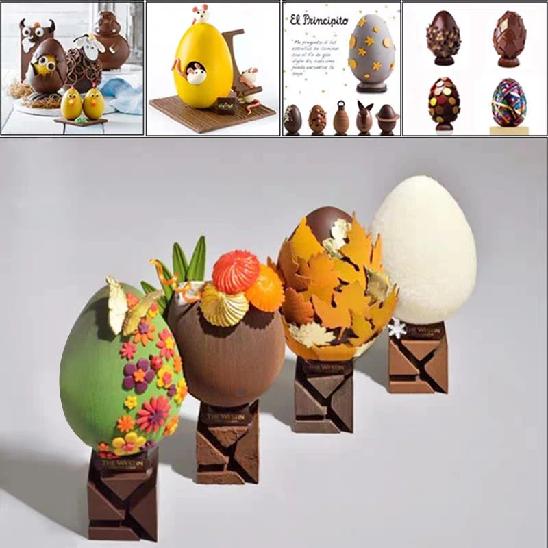 Smooth Big Easter Egg Mold  Polycarbonate Easter Eggs Chocolate Mold Ostrich Egg Shape Candy Mould