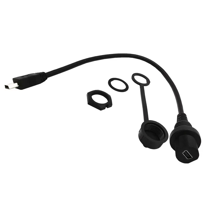 Mini USB 2,0 IP67 Wasserdichte Kabel, mini USB 2,0 Männlich zu Weiblich IP 67 Wasserdicht Panel Mount Anschluss verlängerungskab