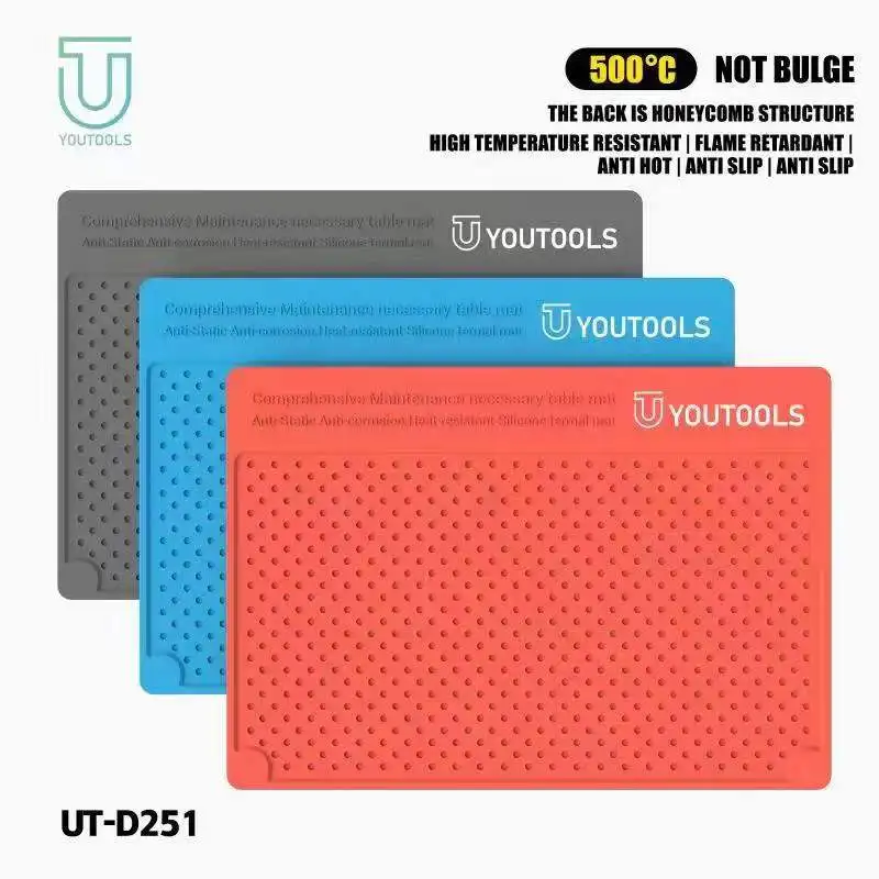 500C High temperature heat insulation pad,high temperature crimping/professional silicone pas for mobile phone repair