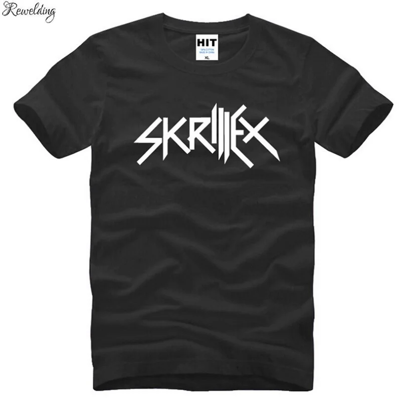 New Skrillex T Shirt Men Fashion Rock Band Hip Hop Printed Men's T Shirt Short Sleeve Cotton Funny DJ T-shirt Male Tops Tees