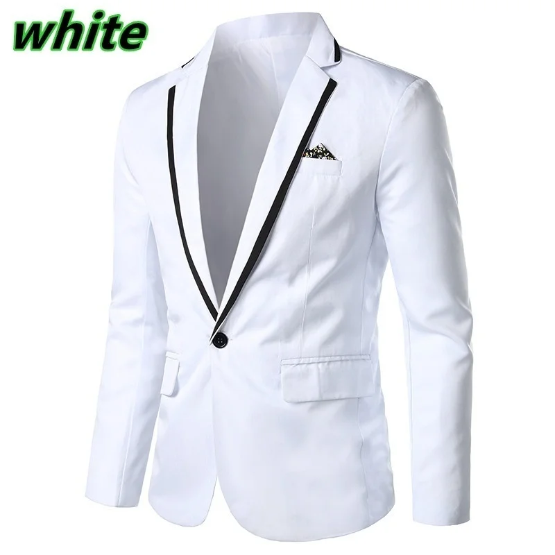 Man Party Dresses Leather Dress Coats Suits Blazer Clothing Men\'s Solid Color Suit Coat Mens Blazers