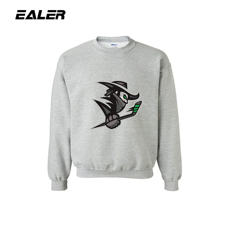 Han Duck Men gray Sports sweater Fitness Coat with logo for ice hockey fans Sweatshirt