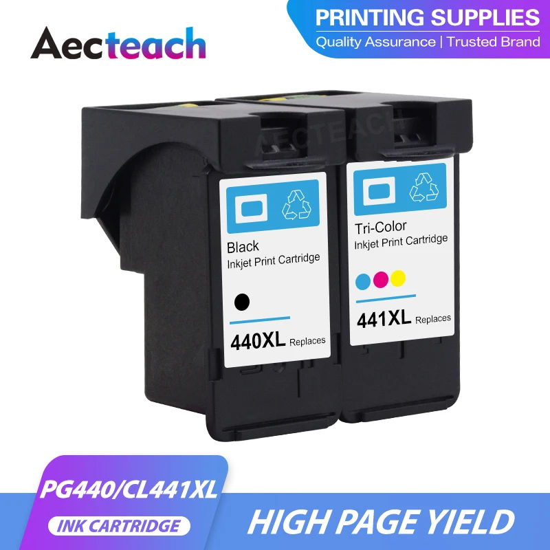 aecteach recarga cartucho de tinta pg441 compativel com canon pixma mx374 mx434 mx450 mg3240 ts5140 mg3140 mg2245 pg440 xl 01