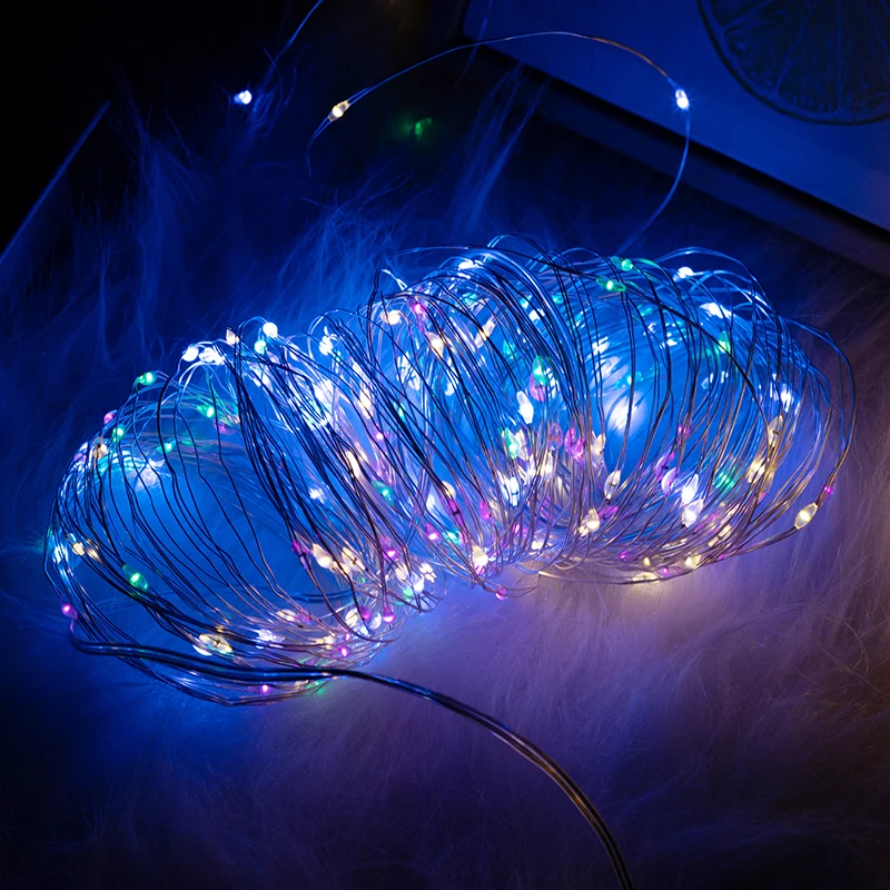 3/4/5/10/20M LED Light Fairytale USB Power Supply String Copper Wire DIY Christmas Tree Wedding Valentine\'s Day Decoration.