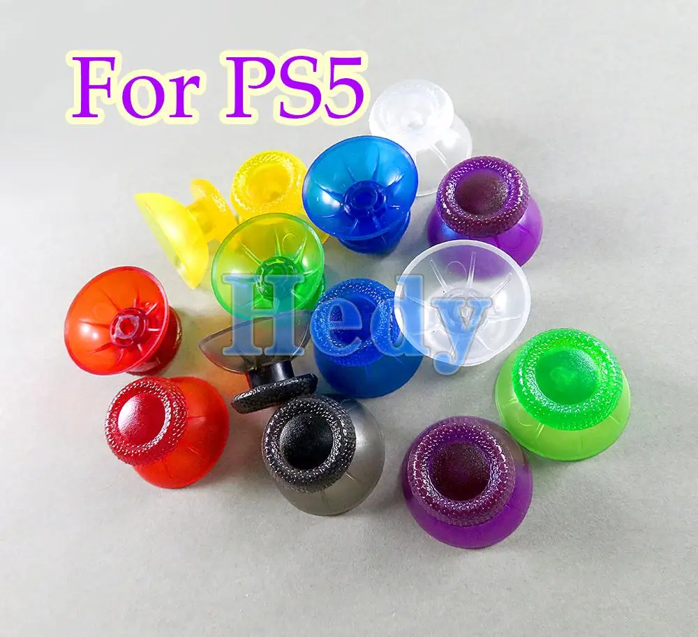 200PCS Transparent Clear 3D Analog Joystick Stick Module Mushroom Cap For Sony PS5 Playstation 5 Controller Thumbstick Cover