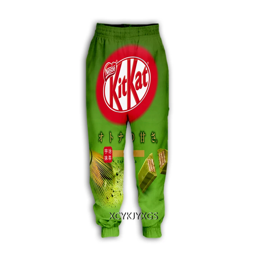 xinchenyuan 3D Food Kitkat Print-Casual Pants Sweatpants Straight Pants Sweatpants Jogging Pants Trousers K101