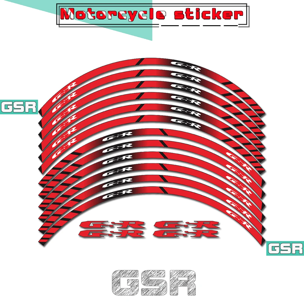 Motorcycle Inner Rim Paint Protection Stickers Reflective Decorative Decals Night Warning Film for SUZUKI GSR gsr