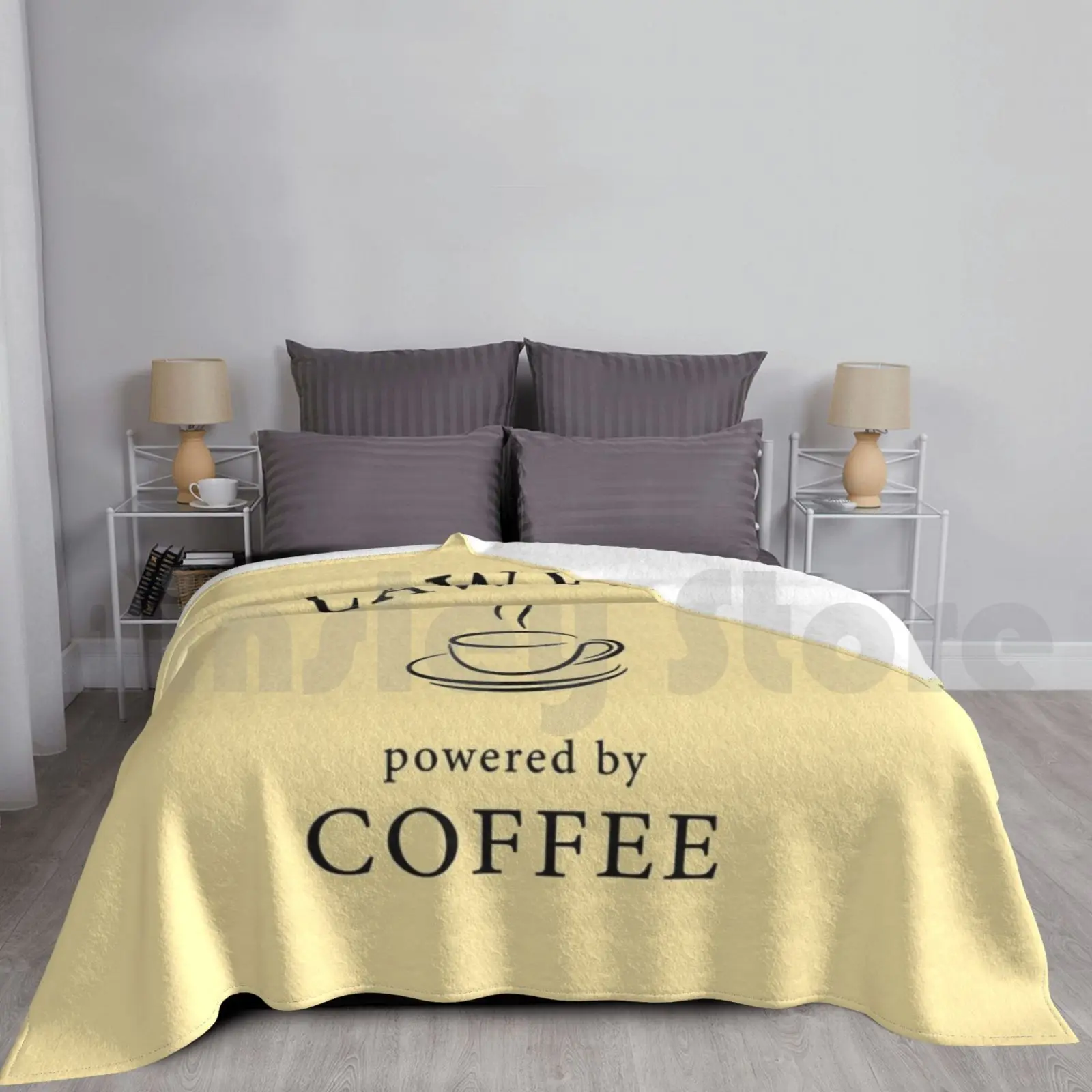 

Lawyer , Powered By Coffee Blanket Super Soft Warm Light Thin Powered By Powered Coffee Cafe Fun Funny Quotes Drink