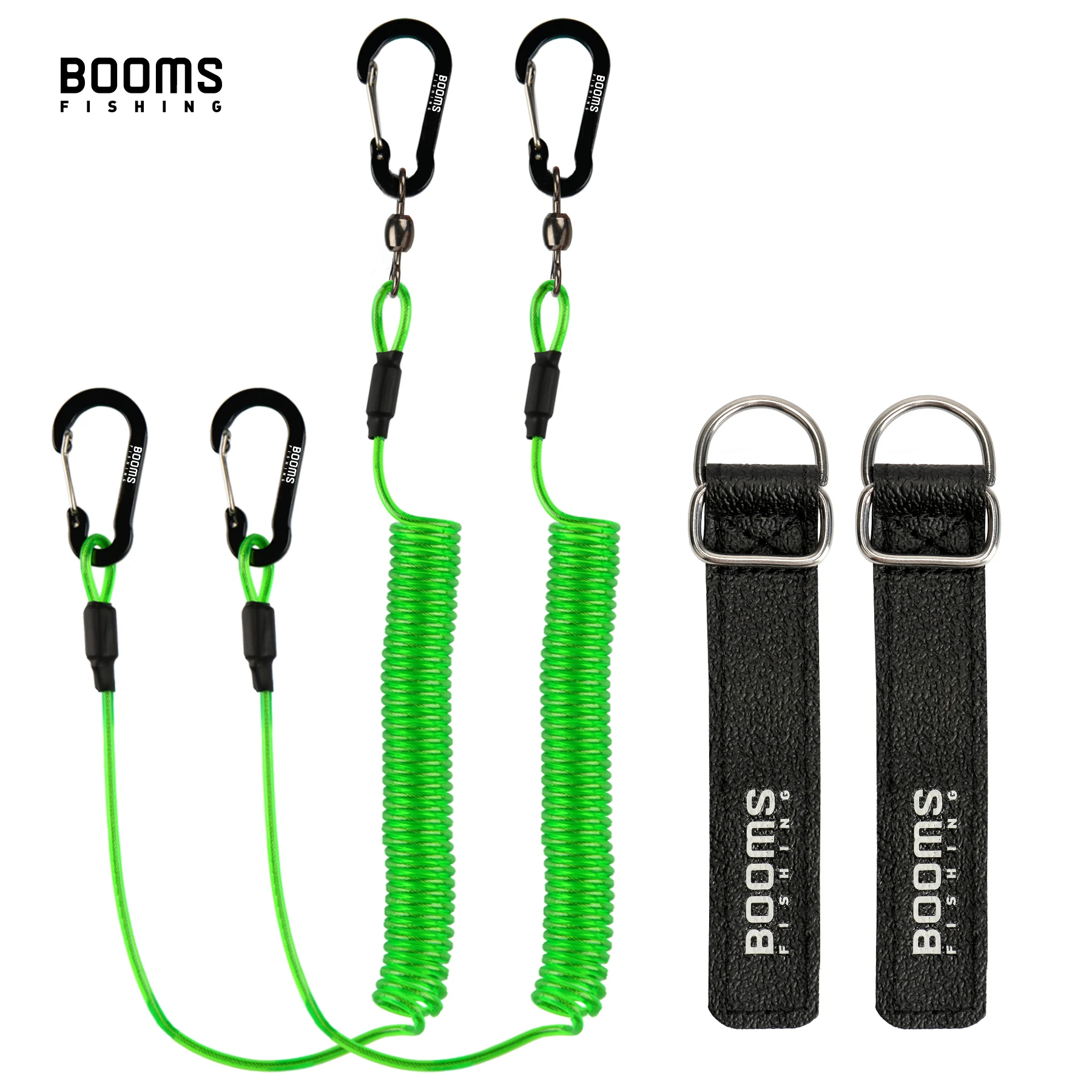 Booms Fishing T02RB1 Angelrute Tether Boot Kajak Paddel 2M Heavy Duty Elastizität Lanyard für Angelwerkzeuge Stangen Riemen 4 teile/satz – Detail 15