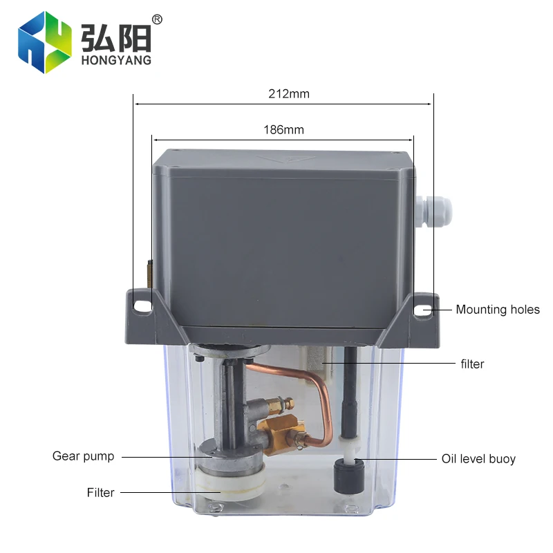 Bomba de aceite lubricante de 2L, 220V, repostaje de engranajes eléctricos, máquina de aceite CNC, bomba electromagnética adecuada para Máquinas Herramientas CNC