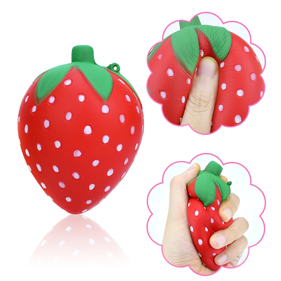 Strawberry Squishy Toys for Children Lovely Fruit Squishies Slow Rising Anti stress Baby Toys Party Home Decor Pendant Gifts