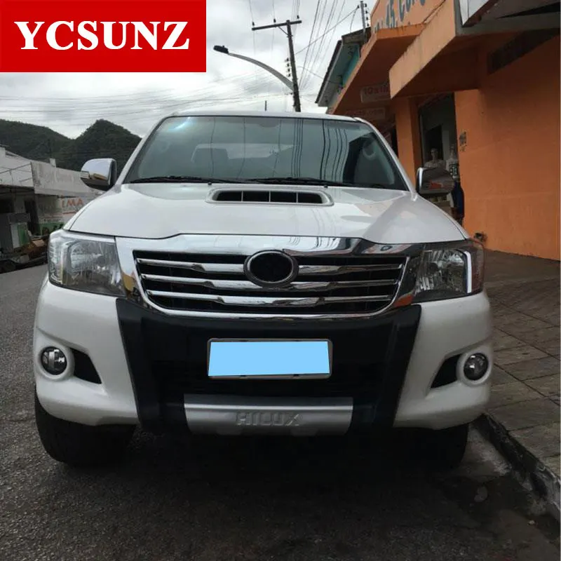 ABS Chrome Front Grill Cover For Toyota Hilux Vigo 2012 2013 2014 car-styling For Toyota Ycsunz