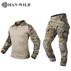 G3 Hunting Suits Tactical Uniform Forces Combat Shirts Cargo Pant Men With Pads Airsoft Militaire Sets Wear-resistant