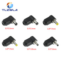 10Pcs DC plug 90 degree elbow 5.5*2.1mm DC power plug wiring assembly 5.5*2.5mm welding wire type 4.8x1.7mm 4.0x1.7mm 3.5x1.35mm