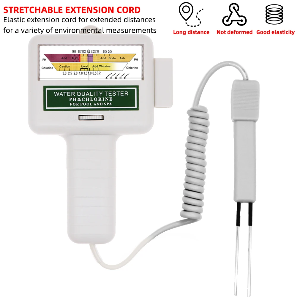 Miernik PH i CL2 2 w 1, detektor chloru, basen, spa, monitor chloru, tester jakości wody w akwarium