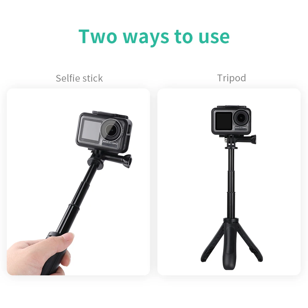 Do aparatu sportowego OSMO Action przenośny statyw monopod Mini z futerałem akcesoria GoPro selfie stick wysuwany kijek