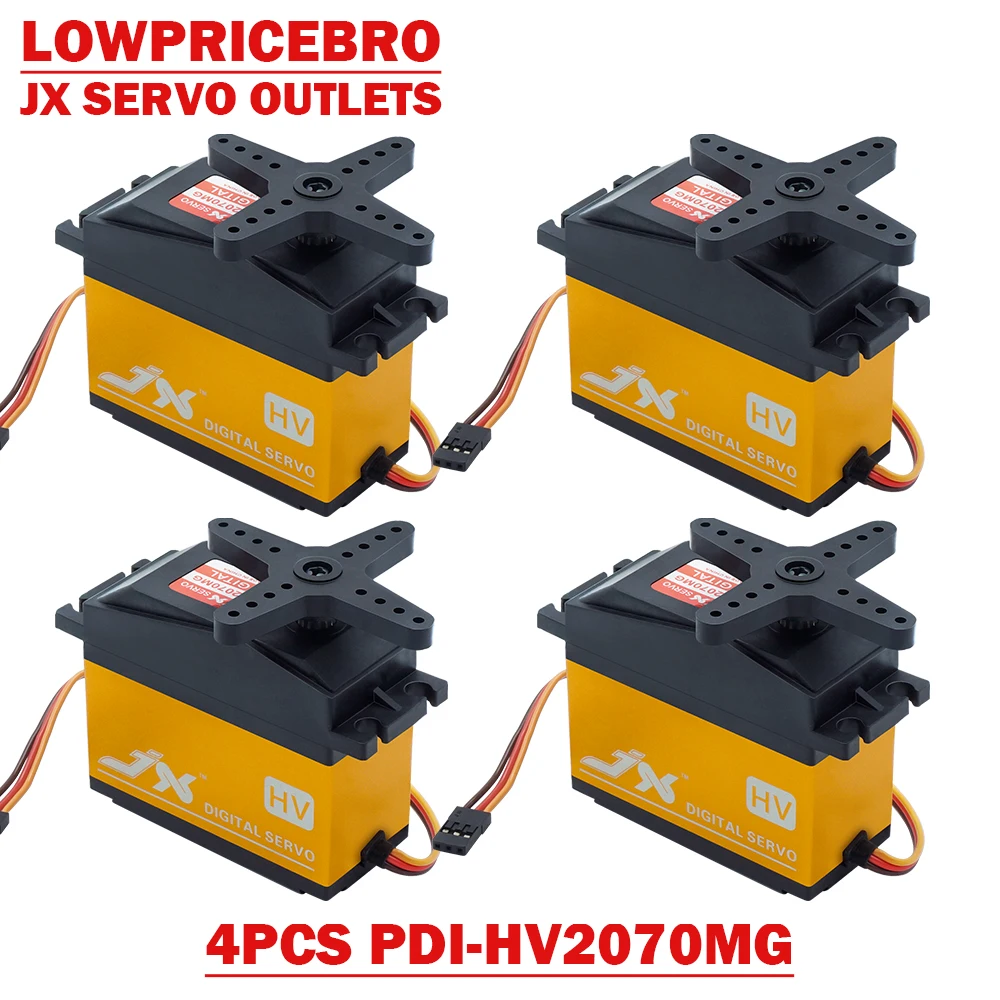 

4pcs JX PDI-HV2070MG 73KG High-Voltage Metal Gear Core Digital Servo 1/5 Car compatible SAVOX-0236 LOSI XL 5T BAJA