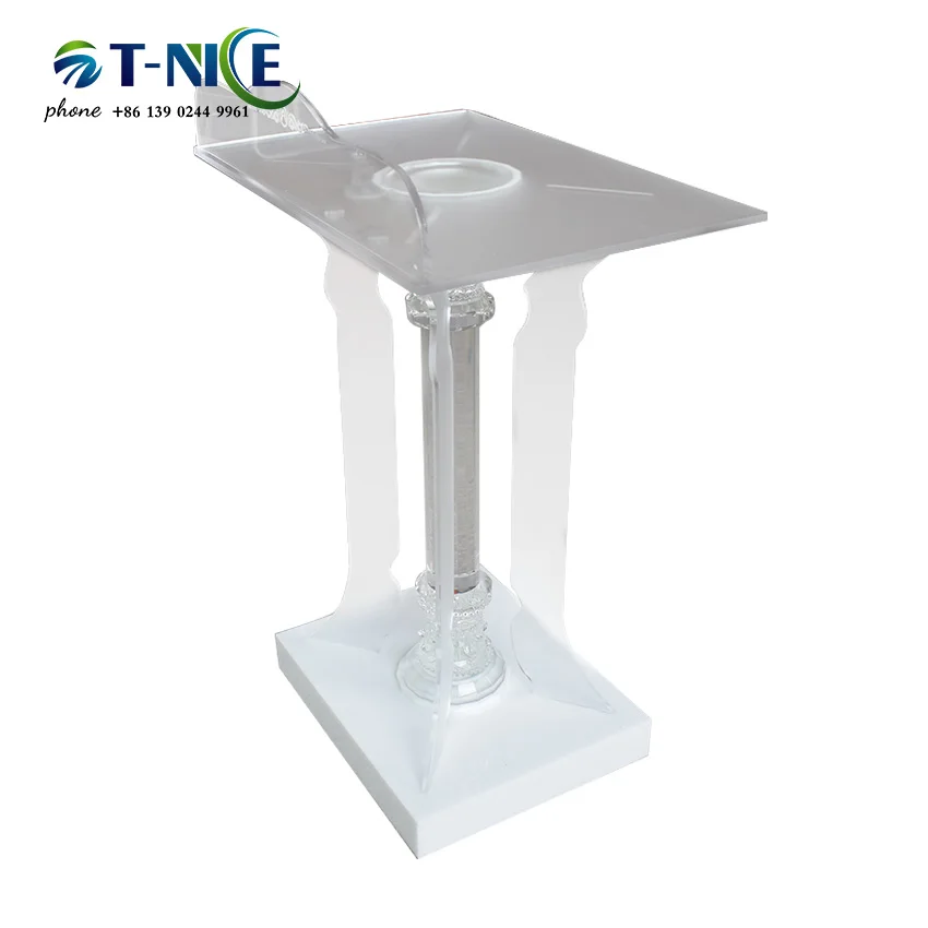 Crystal Pulpit Church Podium Simple Transparent Rostrum Event Lectern Consultation Dais Company Reception Platform Free Shipping