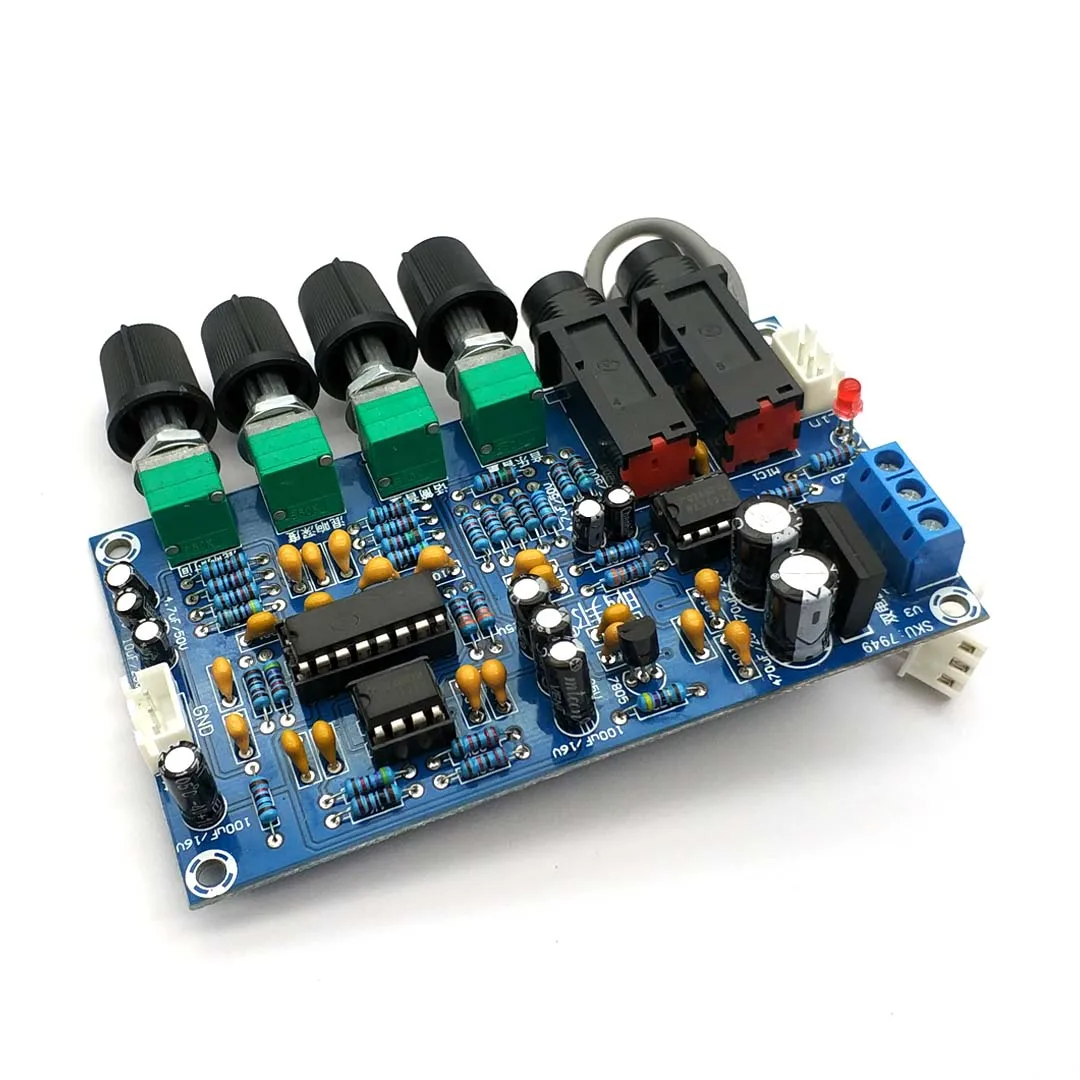 PT2399 Digital Microphone Amplifier Board Karaoke Reverberation Board Karaoke OK Amplifier Module Dual AC 12V