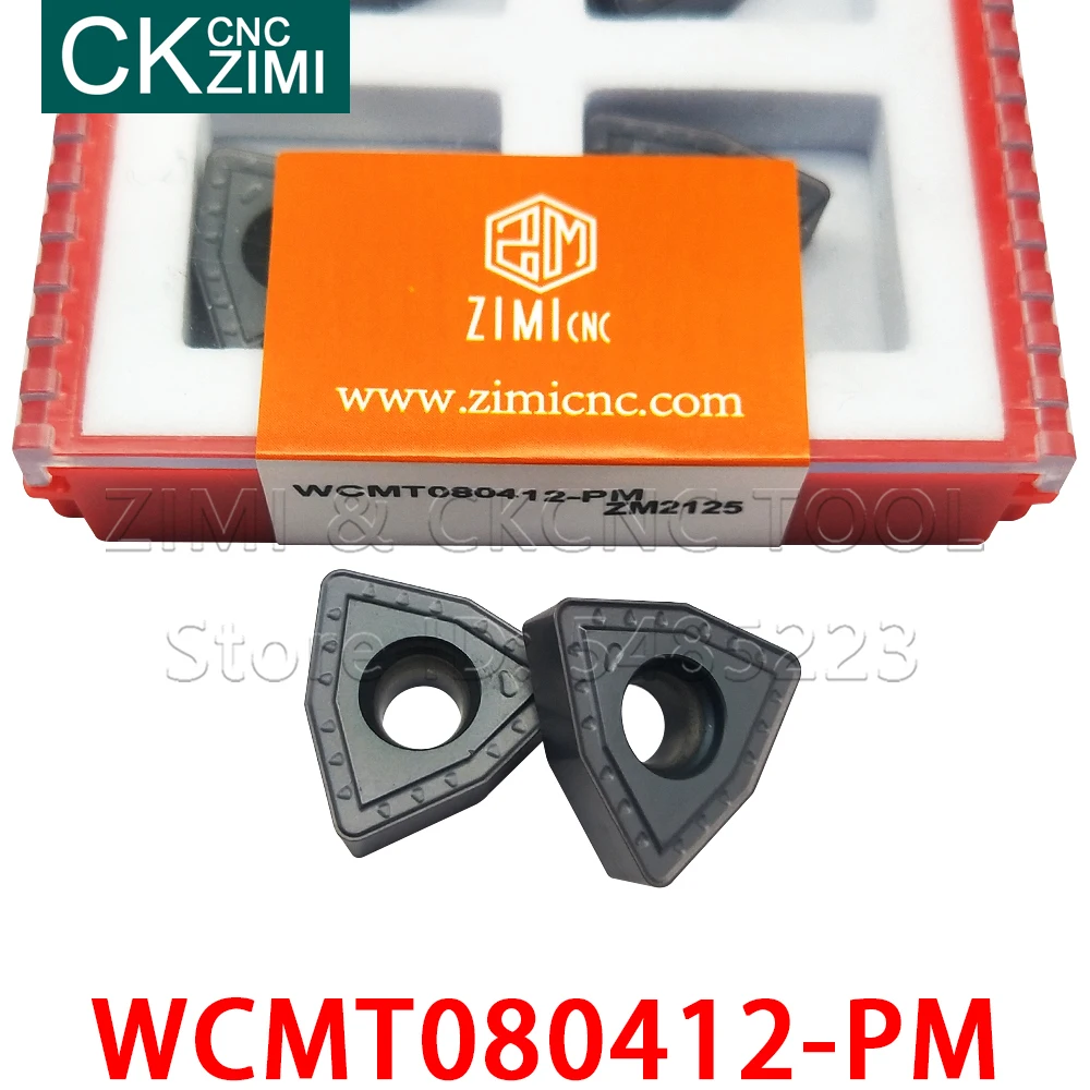 WCMT080412-PM القاطع التنغستن كربيد تحول CNC أداة U الحفر كربيد إدراج WCMT 080412 PM للصلب الفولاذ المقاوم للصدأ الحديد الزهر