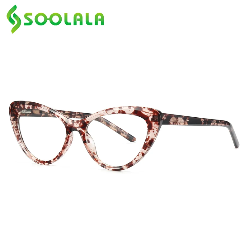 

Очки для чтения женские SOOLALA, кошачий глаз, TR90, пружинные, с защитой от сисветильник